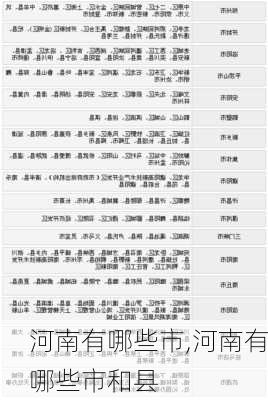 河南有哪些市,河南有哪些市和县-第2张图片-九五旅游网