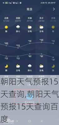 朝阳天气预报15天查询,朝阳天气预报15天查询百度-第1张图片-九五旅游网