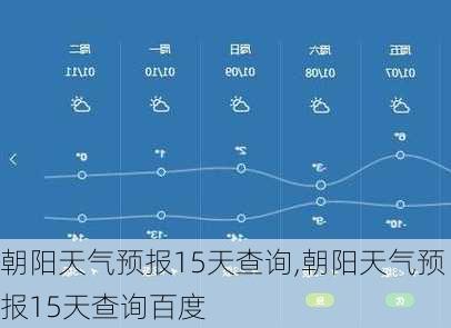 朝阳天气预报15天查询,朝阳天气预报15天查询百度-第2张图片-九五旅游网