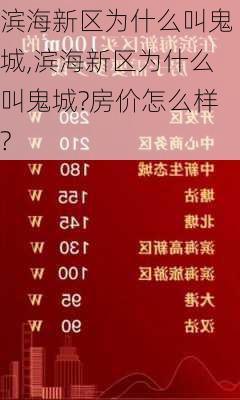 滨海新区为什么叫鬼城,滨海新区为什么叫鬼城?房价怎么样?-第2张图片-九五旅游网