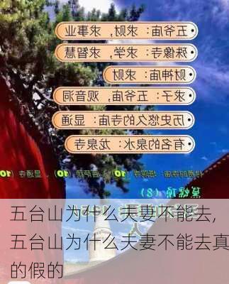 五台山为什么夫妻不能去,五台山为什么夫妻不能去真的假的-第1张图片-九五旅游网