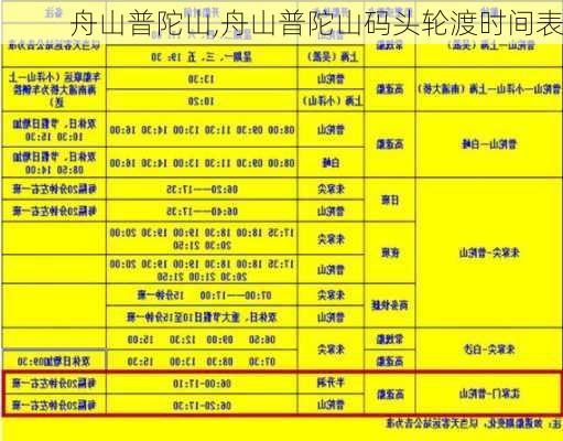 舟山普陀山,舟山普陀山码头轮渡时间表-第1张图片-九五旅游网