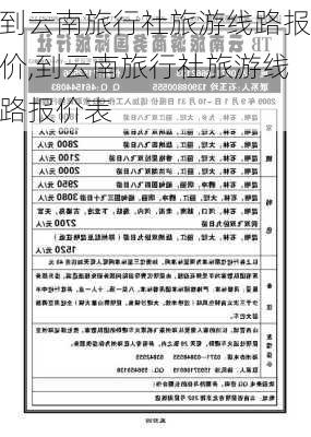 到云南旅行社旅游线路报价,到云南旅行社旅游线路报价表-第3张图片-九五旅游网