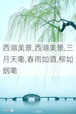 西湖美景,西湖美景,三月天嘞,春雨如酒,柳如烟嘞-第3张图片-九五旅游网