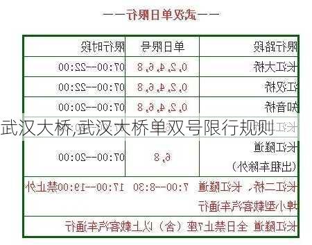 武汉大桥,武汉大桥单双号限行规则-第3张图片-九五旅游网