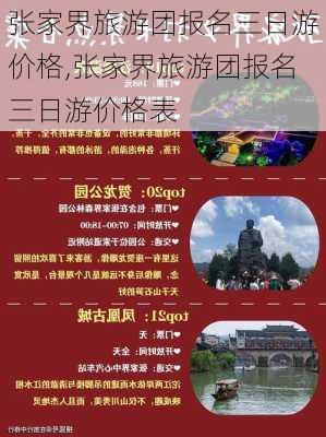 张家界旅游团报名三日游价格,张家界旅游团报名三日游价格表-第3张图片-九五旅游网