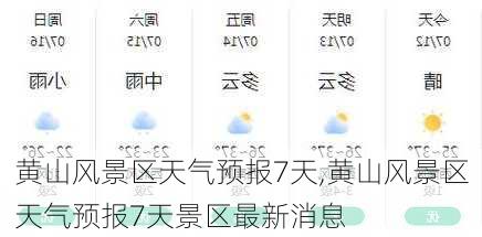 黄山风景区天气预报7天,黄山风景区天气预报7天景区最新消息-第2张图片-九五旅游网