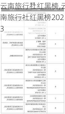 云南旅行社红黑榜,云南旅行社红黑榜2023