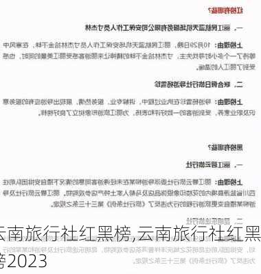 云南旅行社红黑榜,云南旅行社红黑榜2023-第3张图片-九五旅游网