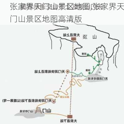 张家界天门山景区地图,张家界天门山景区地图高清版