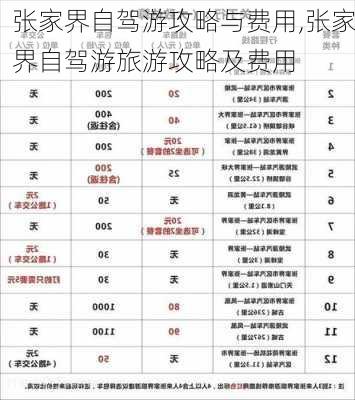 张家界自驾游攻略与费用,张家界自驾游旅游攻略及费用-第2张图片-九五旅游网