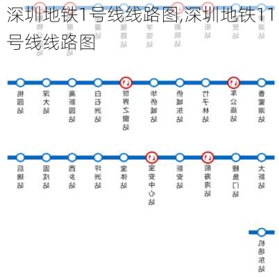 深圳地铁1号线线路图,深圳地铁11号线线路图