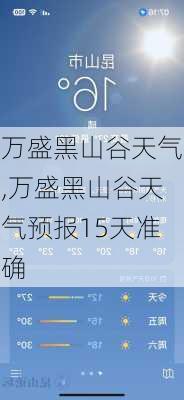 万盛黑山谷天气,万盛黑山谷天气预报15天准确-第1张图片-九五旅游网