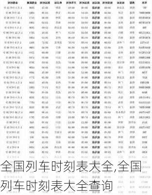 全国列车时刻表大全,全国列车时刻表大全查询-第3张图片-九五旅游网