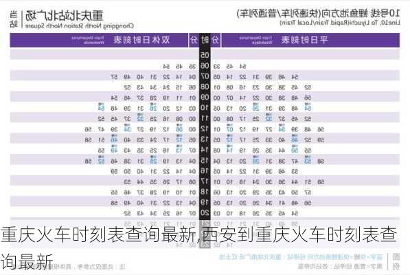 重庆火车时刻表查询最新,西安到重庆火车时刻表查询最新-第2张图片-九五旅游网