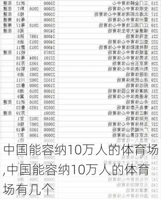 中国能容纳10万人的体育场,中国能容纳10万人的体育场有几个-第1张图片-九五旅游网