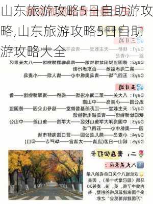 山东旅游攻略5日自助游攻略,山东旅游攻略5日自助游攻略大全